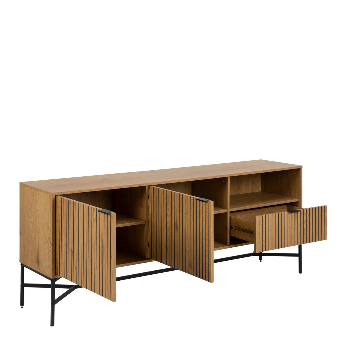 Jaipur Sideboard with2 Doors and 1 Drawer in Black