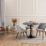 Malta Ceramic Round Dining Table in Black 90x75cm