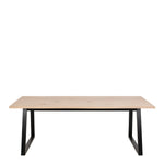 Malika Dining Table in White Oak and Black