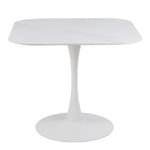 Malta Ceramic Square Dining Table in White