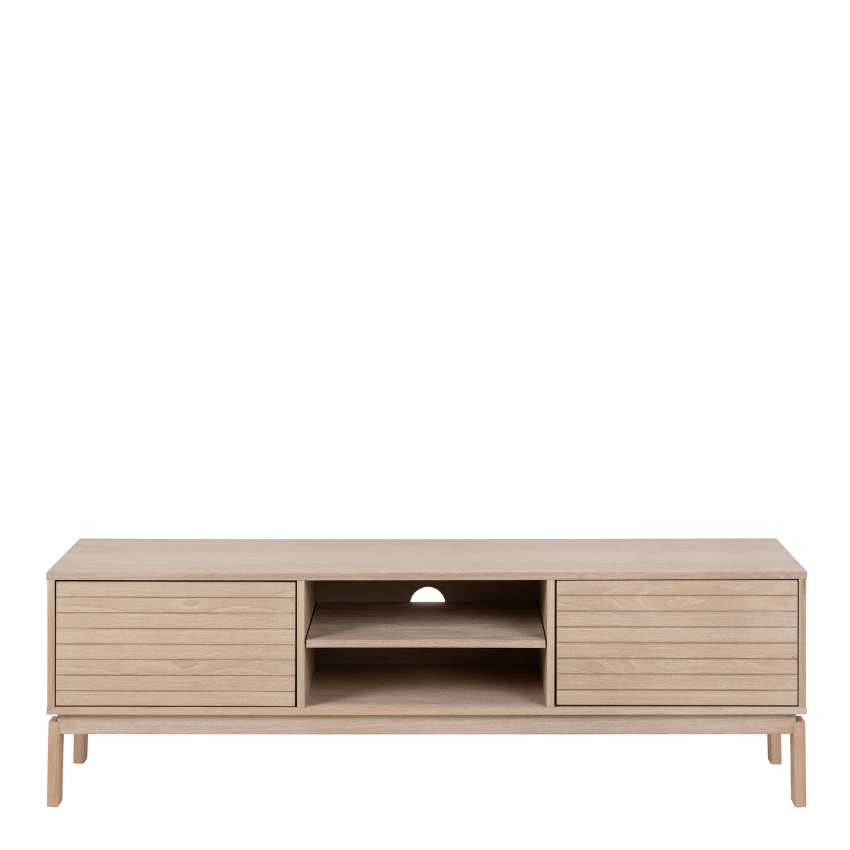 Linley 2 Door TV Unit in White Oak