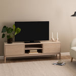 Linley 2 Door TV Unit in White Oak