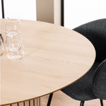 Linley Round Dining Table in White Oak