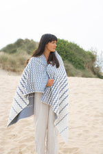 Recycled Cotton Blanket in Powder Blue Swell