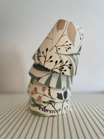 Handmade Empire or Candle Clip lampshade in cream, rose and blue floral print