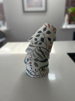 Handmade Empire or Candle Clip lampshade in cream, rose and blue floral print