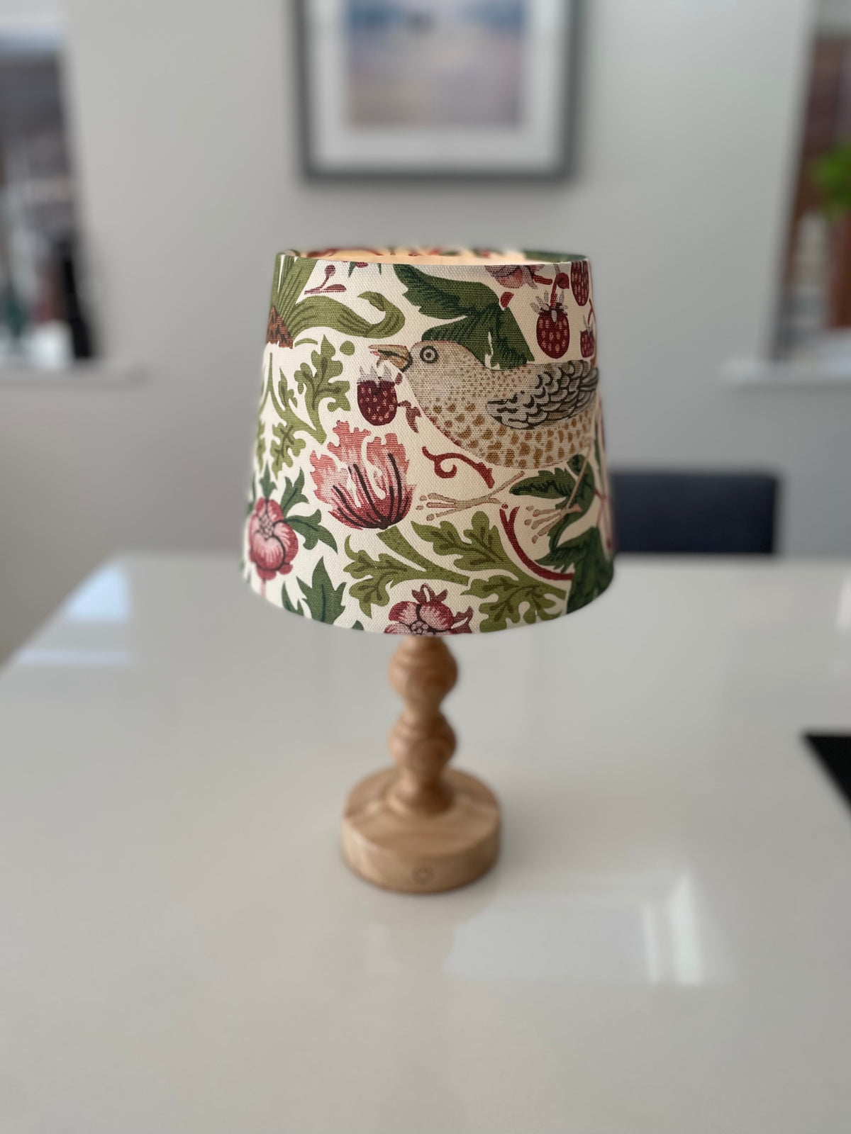 Handmade Empire or Candle Clip Lampshade in William Morris Strawberry Thief Fabric