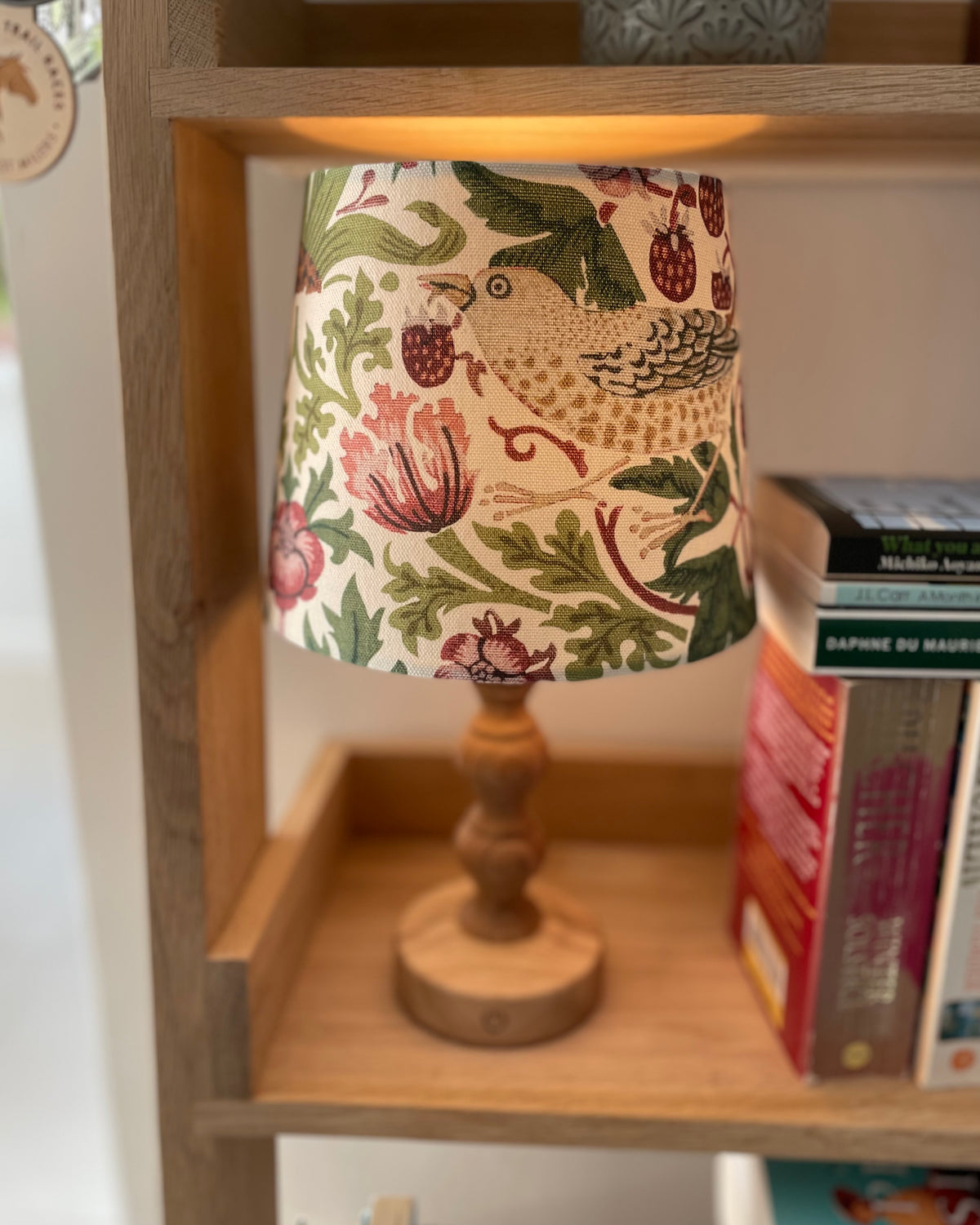 Handmade Empire or Candle Clip Lampshade in William Morris Strawberry Thief Fabric