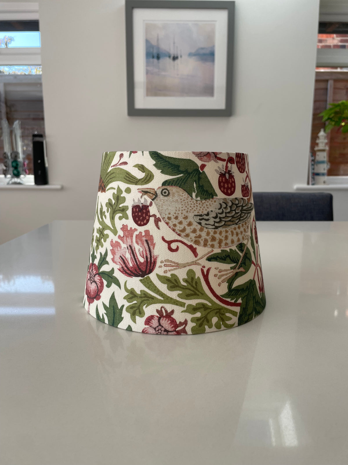 Handmade Empire or Candle Clip Lampshade in William Morris Strawberry Thief Fabric