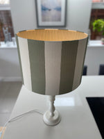 Green Striped doubled sided lined Drum Lampshade