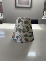 Handmade Empire or Candle Clip lampshade in cream, rose and blue floral print