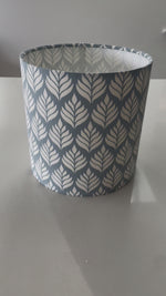 Elise Drum Lampshade in Chambray Blue