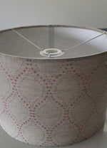 Beige and Pink Dot Drum Lampshade